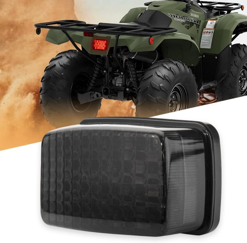 KICRY ATV LED Tail Light Aftermarket Taillight 5KM-8472C-10-00 Compatible with Yamaha Rhino Kodiak Grizzly Big Bear Bruin Wolverine Viking (Smoke Lens) - Image 1